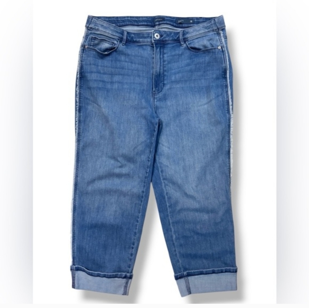 J. JILL DENIM High Rise Cropped Jeans Size 18